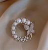 Korean Rhinestone Pearl Butterfly Brooch Anti-Exposure Pin
