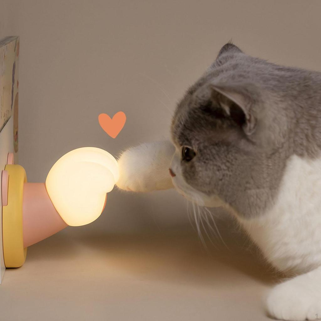 Hand Clapping Night Light Nursery Nightlight Cat Claw Gifts Soft Glow Children Lamp Silicone Bedroom