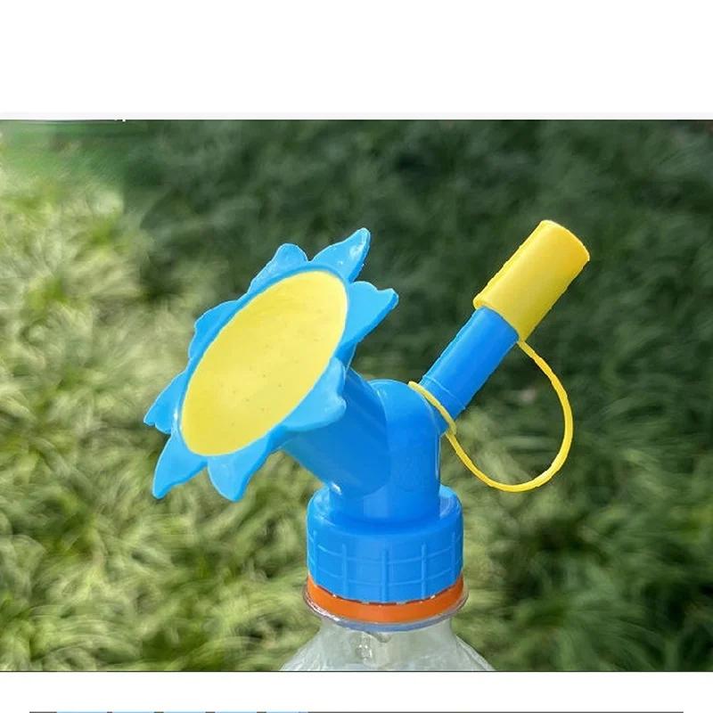 2In1 Plastic Sprinkler Nozzle Watering Bottle Water Cans for Flower Irrigation Watering Bottle Head Garden Tools Lawn Sprinkler