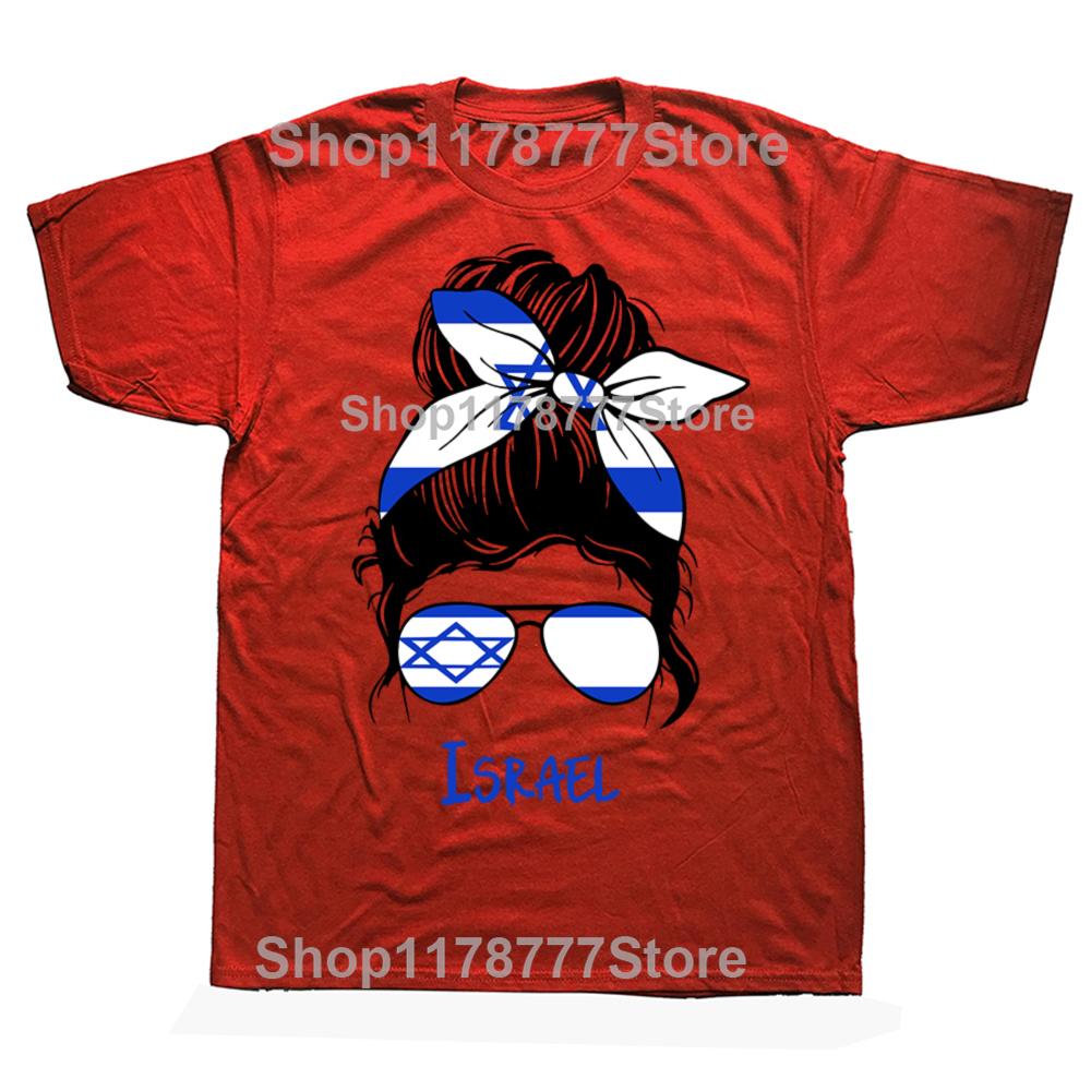 Funny Israel Girl Israeli Flag T Shirts Graphic Cotton Streetwear Short Sleeve Birthday Gifts Summer Style Tshirt Mens Clothing