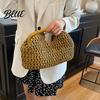 Bolso de Mano de Paja Natural Bolso Grande Tejido para Mujer