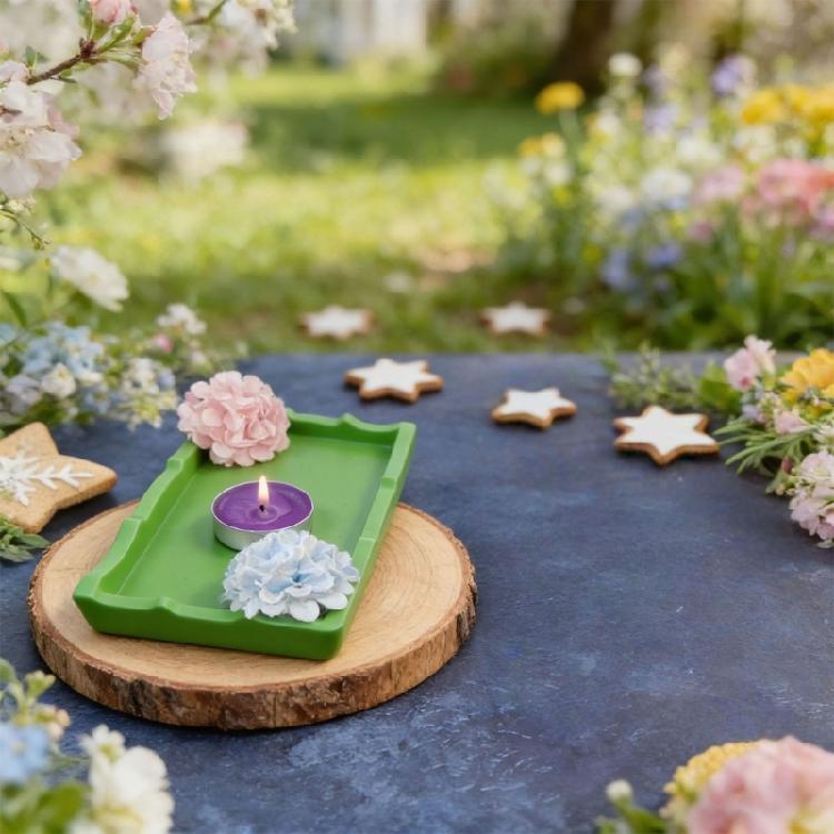 Sturdy Rectangular Silicone Mould For Crafting Resin Dishes And Holders