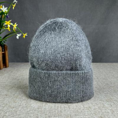 New Angora Rabbit Hair Winter Hat For Women Knitted Beanies Hat Bonnet Female Soft Warm Travel Skullies Beanies