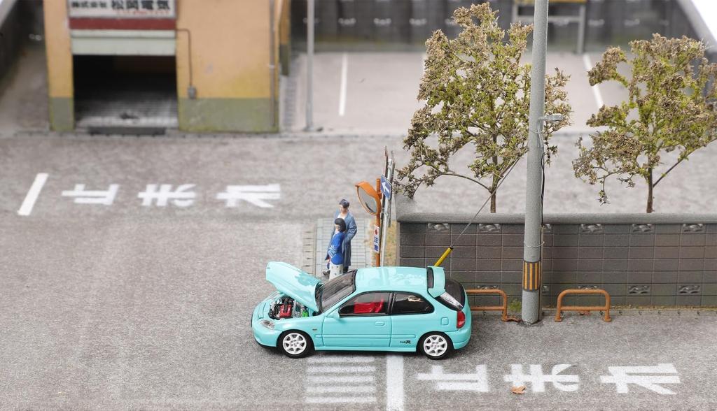 Focal Horizon Model 1 1/64 Scale Honda Civic Type R EK9 Tiffany Blue Finished Model C33303