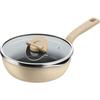 Tefal Deep Frying Pan 22cm IH Gas Fire Compatible "Pot & Pan-in-One Vanilla Beige Multipan" G17825