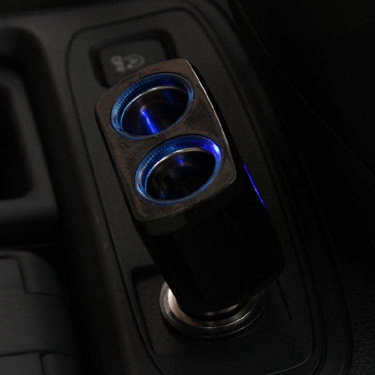 12V-24V Car Power Lighter Socket Charging Splitter Adapter with LED Light for Mobile Phones Driving Recorder