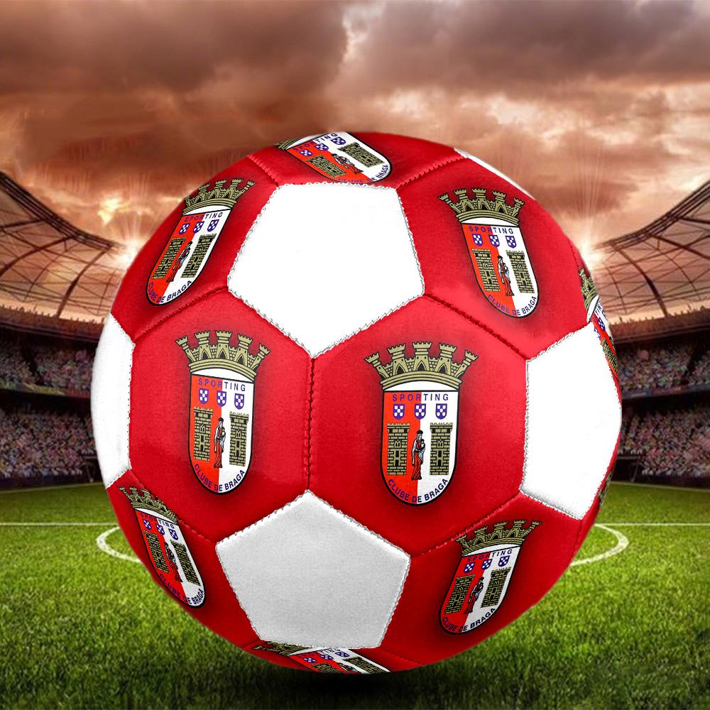 1 Stück SC Braga Größe 5 Fußball PrahaHallenfußball Ball Bunt Alle Altersgruppen Maschinengenäht PVC Wettkampfbereit Langlebig Hoher Rückprall