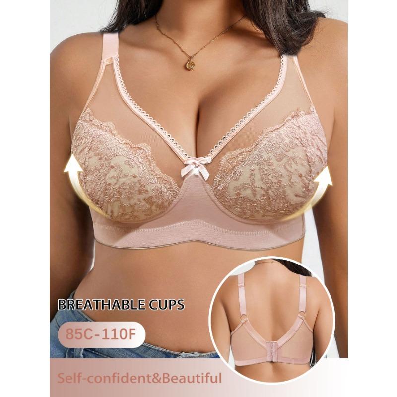 Women S Sexy Lace Embroidered Push Up Bra For Large Bust