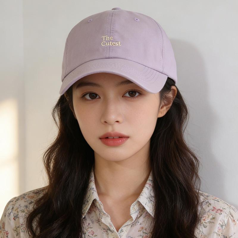 Spring Summer Unisex Cotton Embroidered Letter Baseball Cap For Sun Protection