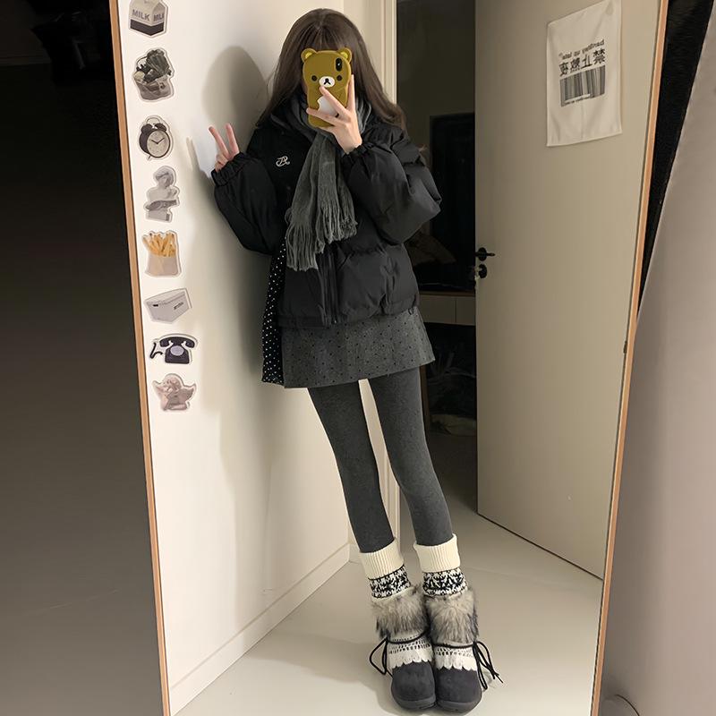 Women s A-line Gray Woolen Polka Dot Skirt – Hip-hugging Short Skirt, Spring/Autumn 2026 XL