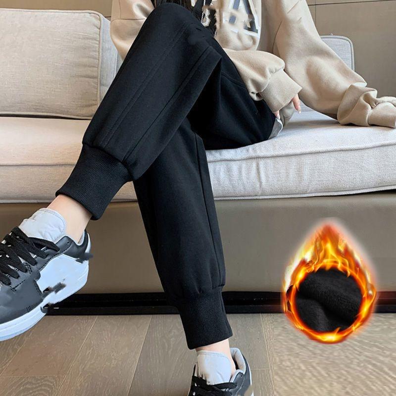 

Осень, Зима, Весна и Осень Плюс Бархатное Утепление Мужские и Женские Штаны Спортивные Штаны Тонкие, Свободные и Повседневные Штанины S чёрный