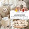 12 Styles Wooden Beads with Face 20 mm Smile Face Wooden Bead Natural Wood Beads Round with Hole Pack of 80
