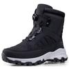 2024 Rotating Button Men Boots Plush Warm Snow Boots Winter Shoes Waterproof Anti Slip Hiking Boots Outdoors Desert Combat Boots