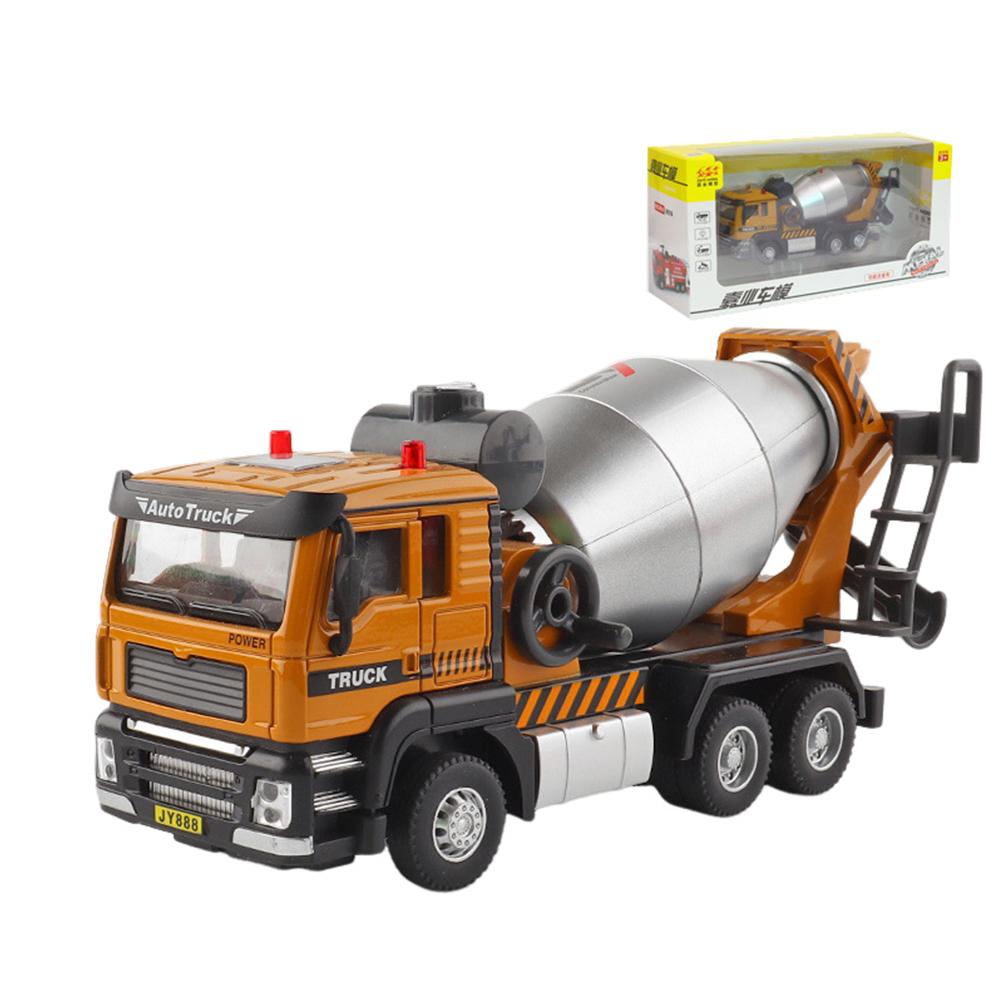 Engineering Vehicle Toys Acousto-optic Rebound Alloy Excavator Garbage Crane Mixer Dumper Model Gifts For Boys Girls