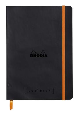 Rhodia Rhodiarama Goal 240 Dotted Italian Leather CF117742 Book, A5, Pages, Grid, Cover, Black,