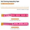 Black/Pink Tape Measures Double Scales Sewing Rulers Retractable Measuring Tape