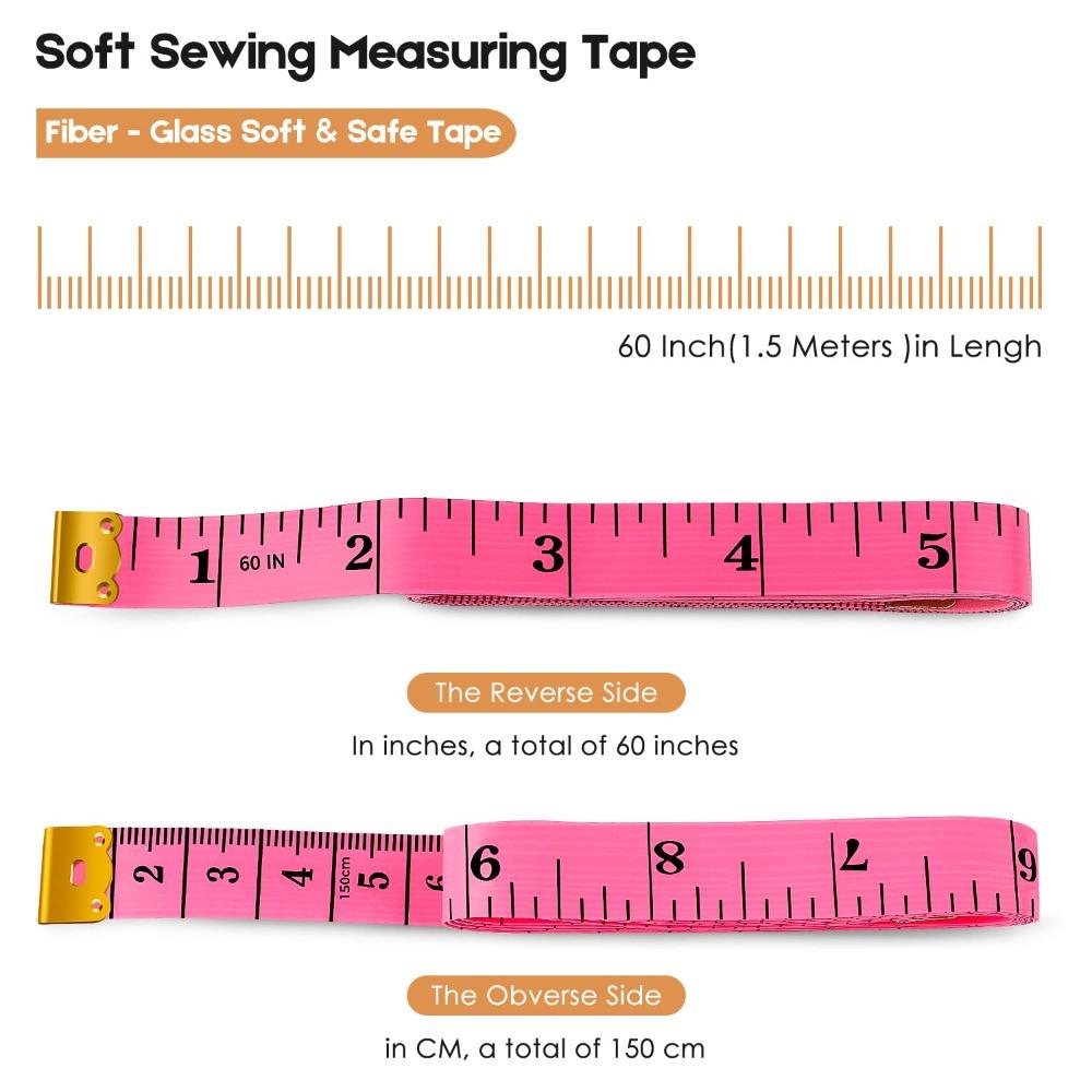 Black/Pink Tape Measures Double Scales Sewing Rulers Retractable Measuring Tape