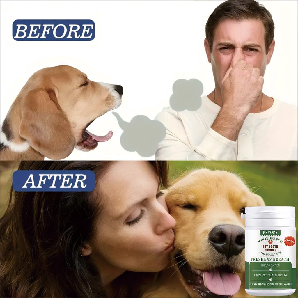 Pet tooth powder mild formula does not stimulate pet gums, long-term use can improve tooth dullness