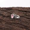 Lila Katzenauge 925 Sterlingsilberring, Handgefertigter Silberschmuck, Wunderschöner Katzenaugen-Edelsteinring Schmuck zum Geschenk