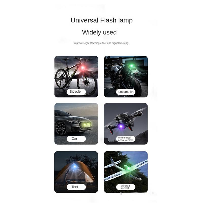 LED Strobe Light for Motorcycle Car Bike Scooter Anti-collision Warning Lamp Flash Indicator Waterproof