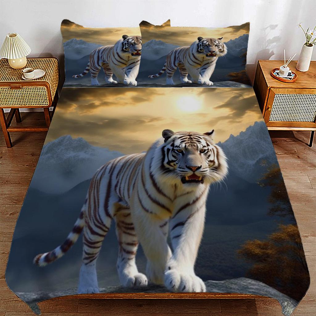 

Realistic Tiger Printing Bed Three-Piece Set, Bedding, Digital Printing Bedding 135*200