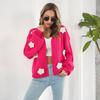 GMXIA Women's Vintage Casual Flower Printing Autumn Winter Long Sleeve Sweater & Coats  Sweater Coat