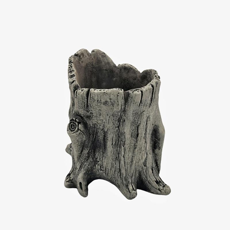 Artificial Driftwood Succulents Planter Rustics Cactus Flower Pots for Small Plant Flower Arrange Tree Stumps Sculpture
