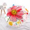 1pc Flower Artwork Automatic Folding Umbrella - Compact 8-Rib Design, Durable Plastic & Iron, Festive Gift, Compact Umbrellan031