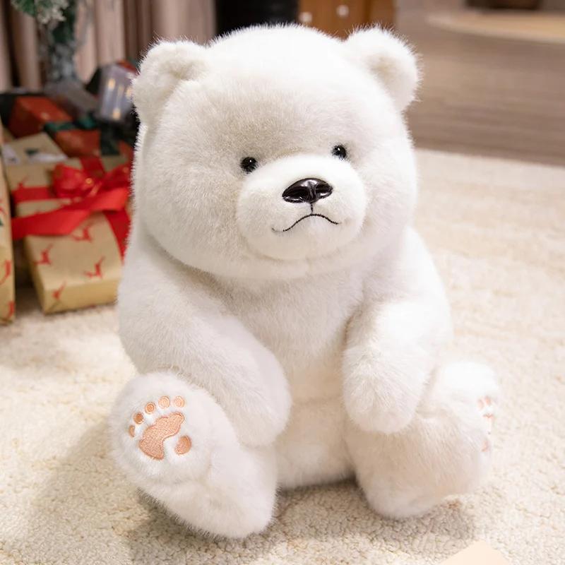 Fluffy Chubby Brown / White Bear Plush Doll Stuffed Cartoon Bear Toys For Children Nice Birthday Gift For Friends Sleep Mate