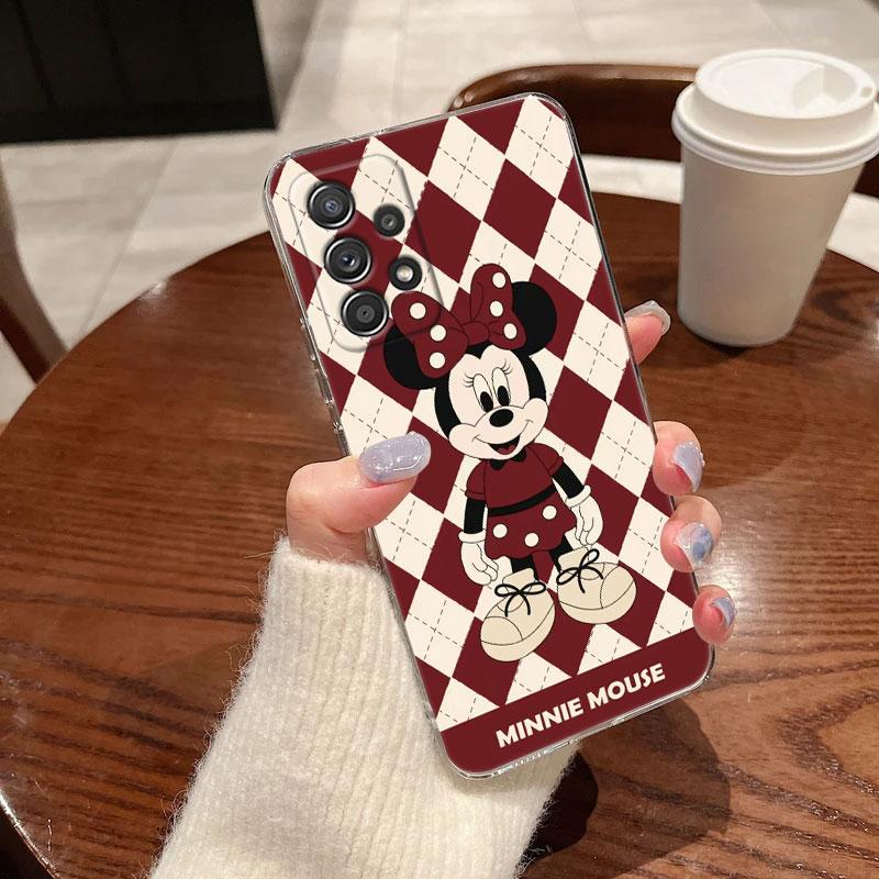 Clear Case For Samsung Galaxy A57 A37 A56 5G A36 Cases A55 A54 A35 A26 A07 A17 A16 A06 A34 A15 Cover Disney Mickey Minnie Mouse