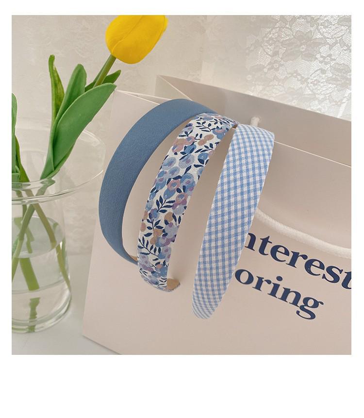 French Retro High Crown Wide-Brimmed Plush Headband for Face Washing and Outings