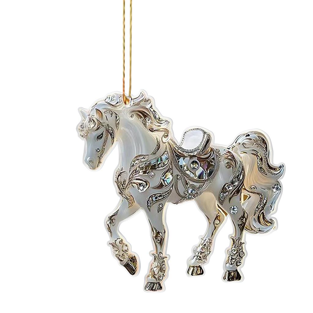Přívěsek kůň Vánoční dekorační přívěsek, Jako dárkový dekorační přívěsek pro milovníky koní, Nádherný vánoční přívěsek