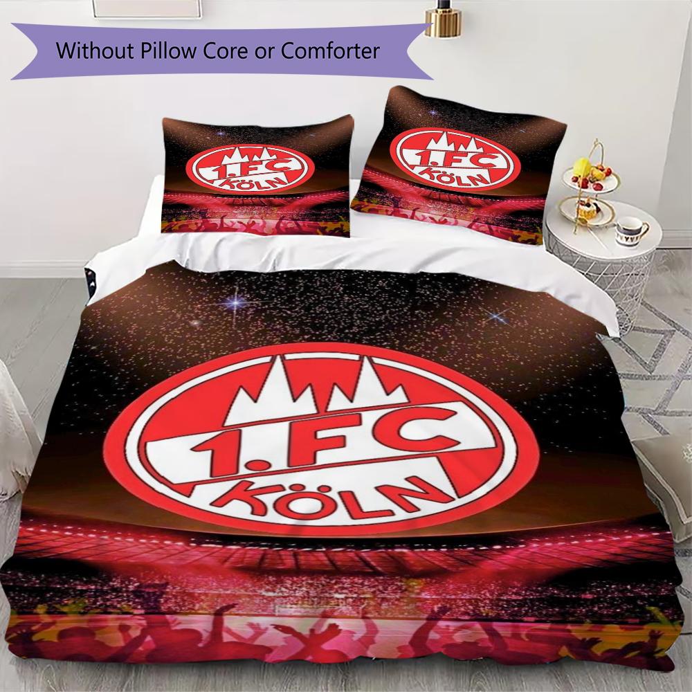 

FC KÖLN Pattern Bedding uilt Set uilt Cover Pillowcase Home Decoration Birthday Gift (1 * duvet cover + 2 * pillowcase without core)51 220x240cm