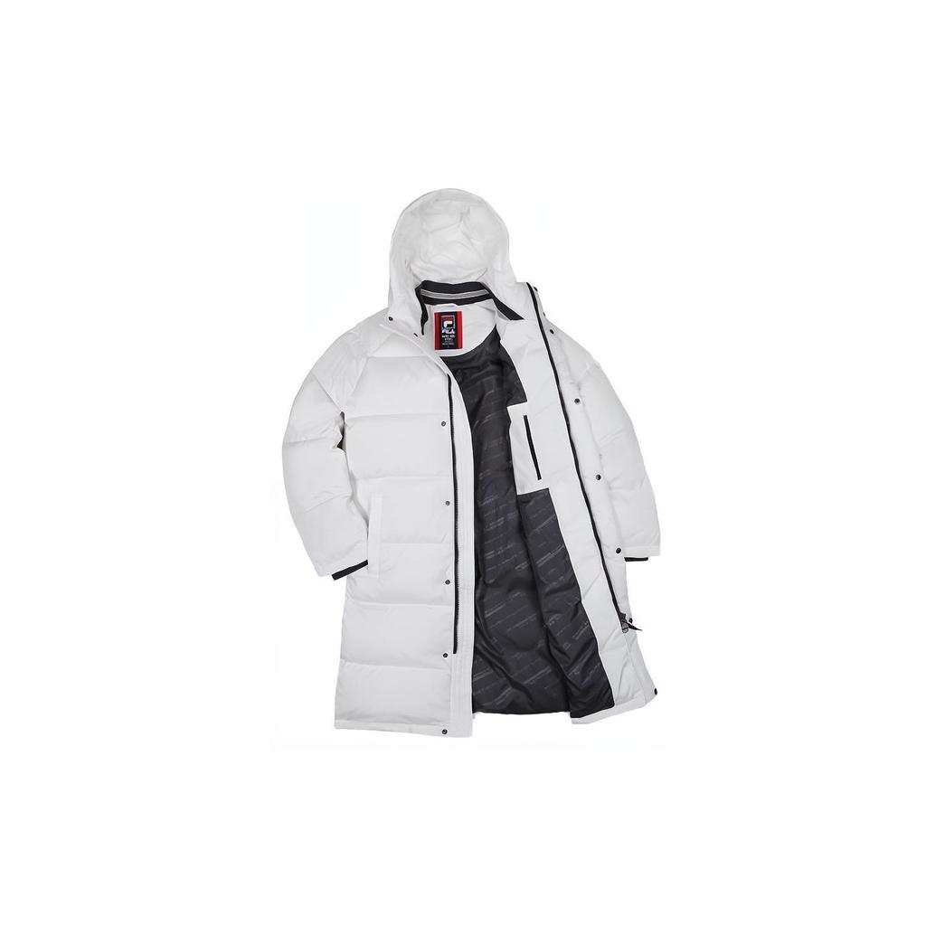 FILA Long Warm Hooded Down Jacket Unisex outerwear White FS2DJC4002X-OWH