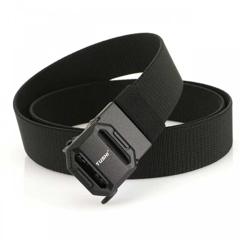 

3.8 Functional Style Training Belt Men s All-matching Tooling Casual Nylon Automatic Buckle Elastic Pants 120cm чёрный