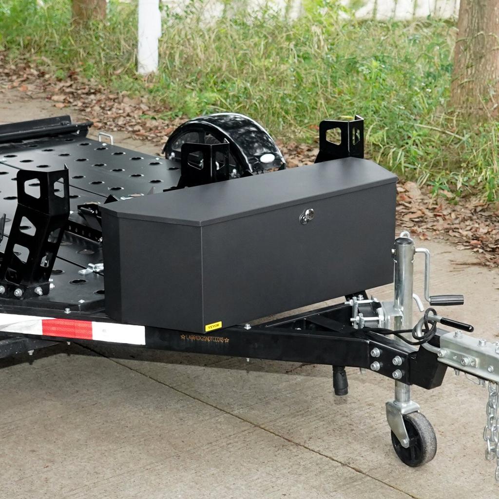 Trailer Tongue Tool Storage Box 36 x 12 x 12 inch Carbon Steel + Lock Keys