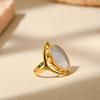Niche Design Double-Sided Rotatable Mother-of-Pearl Abalone Ring