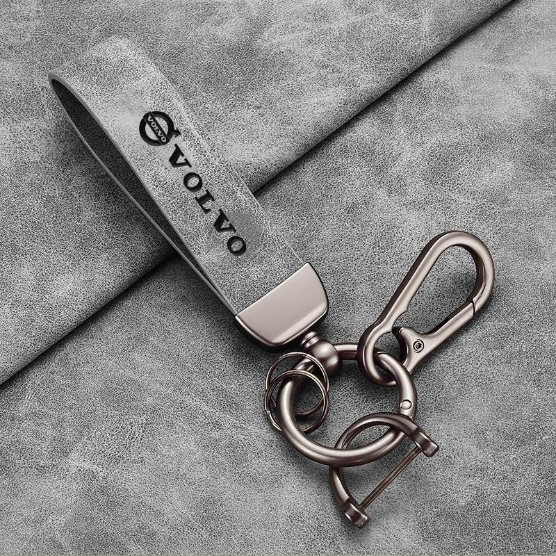 Metal/Leather Car Logo Key Chain Keyring Auto Interiors Accessories For Volvo V50 V90 S80 C40 XC40XC60 XC90 V40 V60 S60 V70 C30