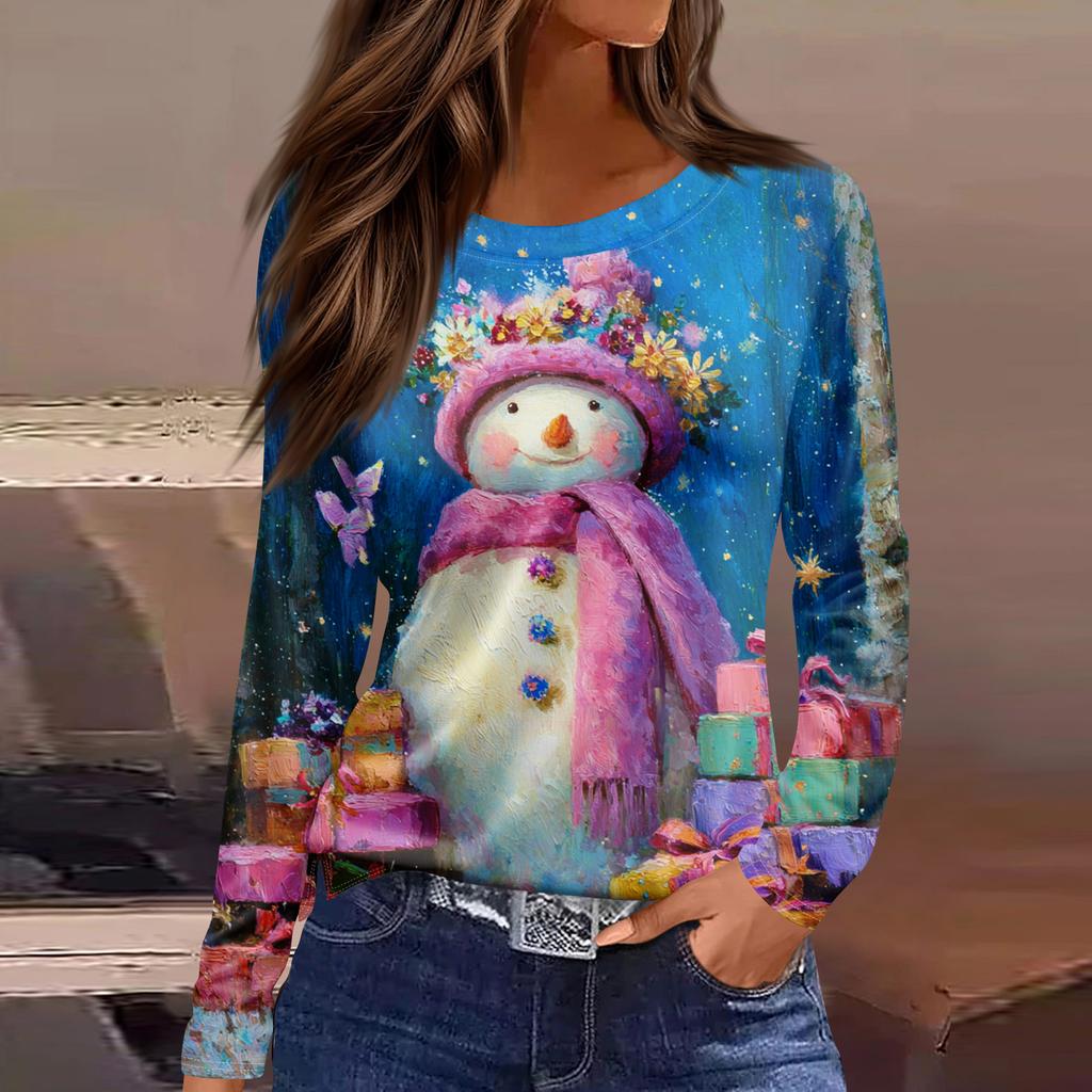 Womens's Fashion Casual Halloween Print V-neck Mid Length Pocket 3/4 Sleeve Top