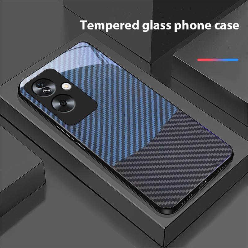 Dwukolorowe Paski Dla Oppo A79 5G 58 78 74 60 4G Reno 11F Realme GT 6 11 Note 50 10 C55 X2 Szkło Hartowane Czarne Etui na Telefon