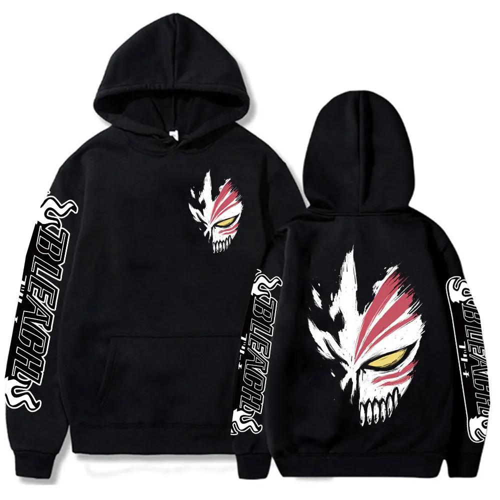 Bleach Anime Zaraki Kenpachi Print Hooded  Prevalent Hoodies Autumn Loose Streetwear Harajuku Unisex Sweatshirt