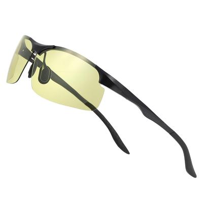 Polarized Sports UV for Night [Ecoride World] Sunglasses, Sunglasses, Protection, Photochromic, Lightweight, Driving, Men's & Women's (Black)