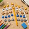 Cute Cartoon Pencil Toppers Set Toppers, Lovely Charms, Pen Number Caps for Classroom Decorations School Supplies Rewards Durable Silicone Protectors