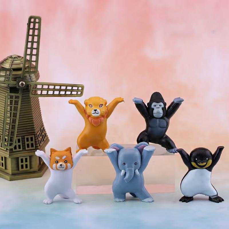 Doll Animal Pvc Model Pen Holder Chimpanzee Toy Cartoon Display Ornament Gift