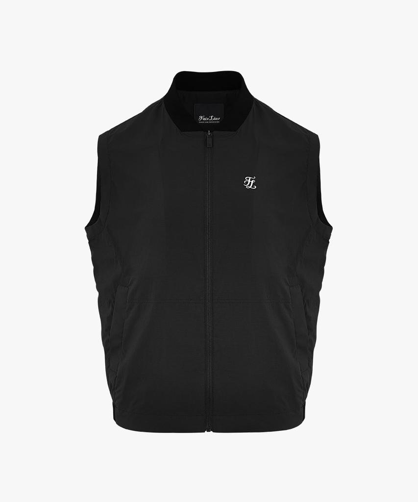 Fairliar Golf Men'S Stadium Woven Vest (Black)