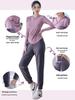 Women's Plus Size Quick-Dry Long Sleeve Sportswear for Running, Yoga, and Pilates.