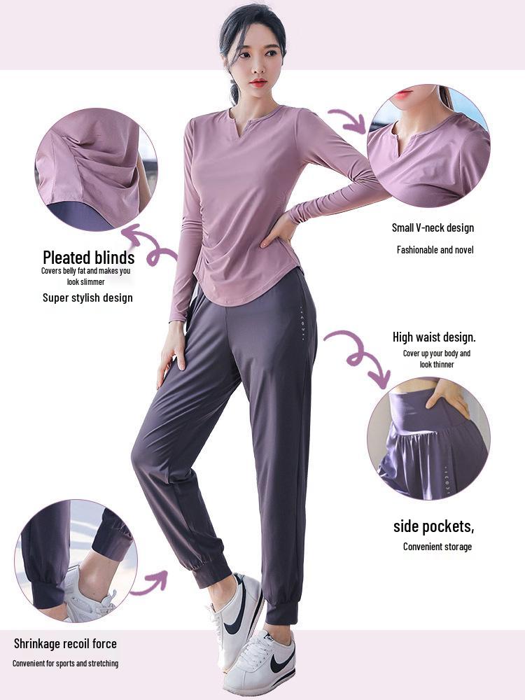 Women's Plus Size Quick-Dry Long Sleeve Sportswear for Running, Yoga, and Pilates.