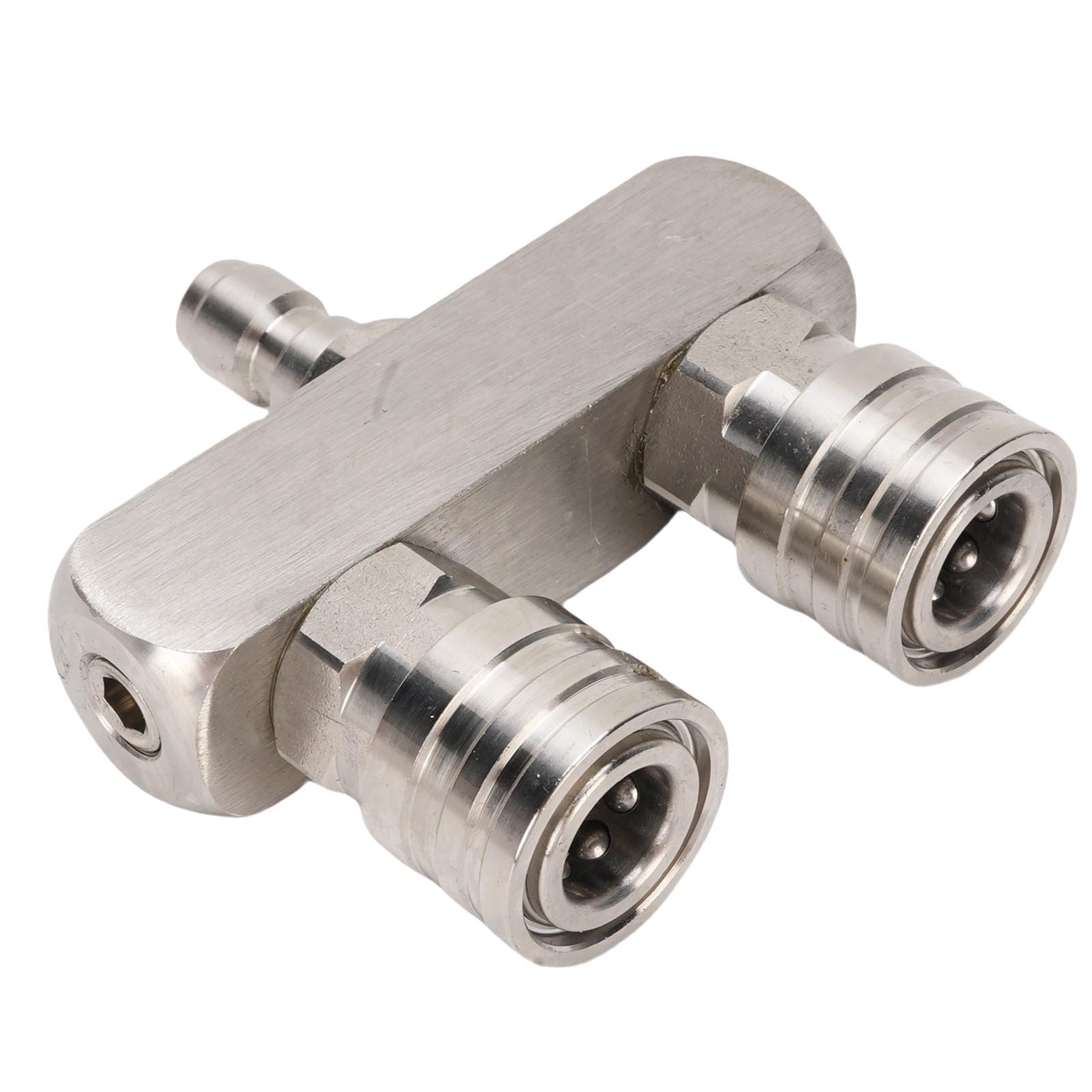 High Pressure Washer Nozzle 1/4 Inch Quick Connect 5000 PSI Stainless Steel Double Head Washer Nozzle and 4 Tips Stainless steel