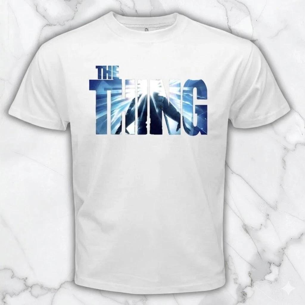 The Thing Horror Movie Men s White Graphic T Shirt Freeships L
