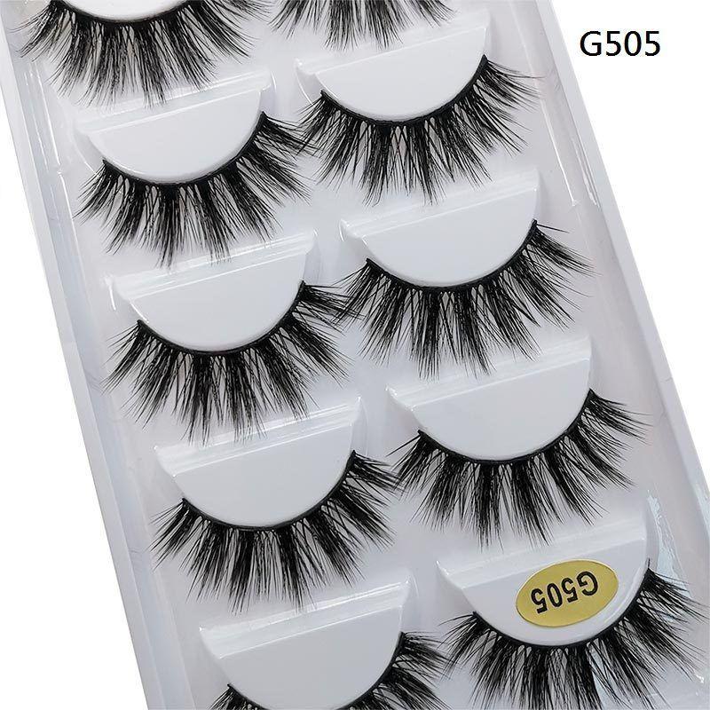 Lashie - Set of 5 Pairs: Volume Crisscross False Eyelashes